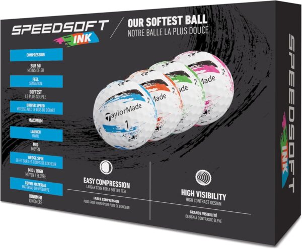 TaylorMade 2025 Golf SpeedSoft Ink Multi Golf Balls - Image 2