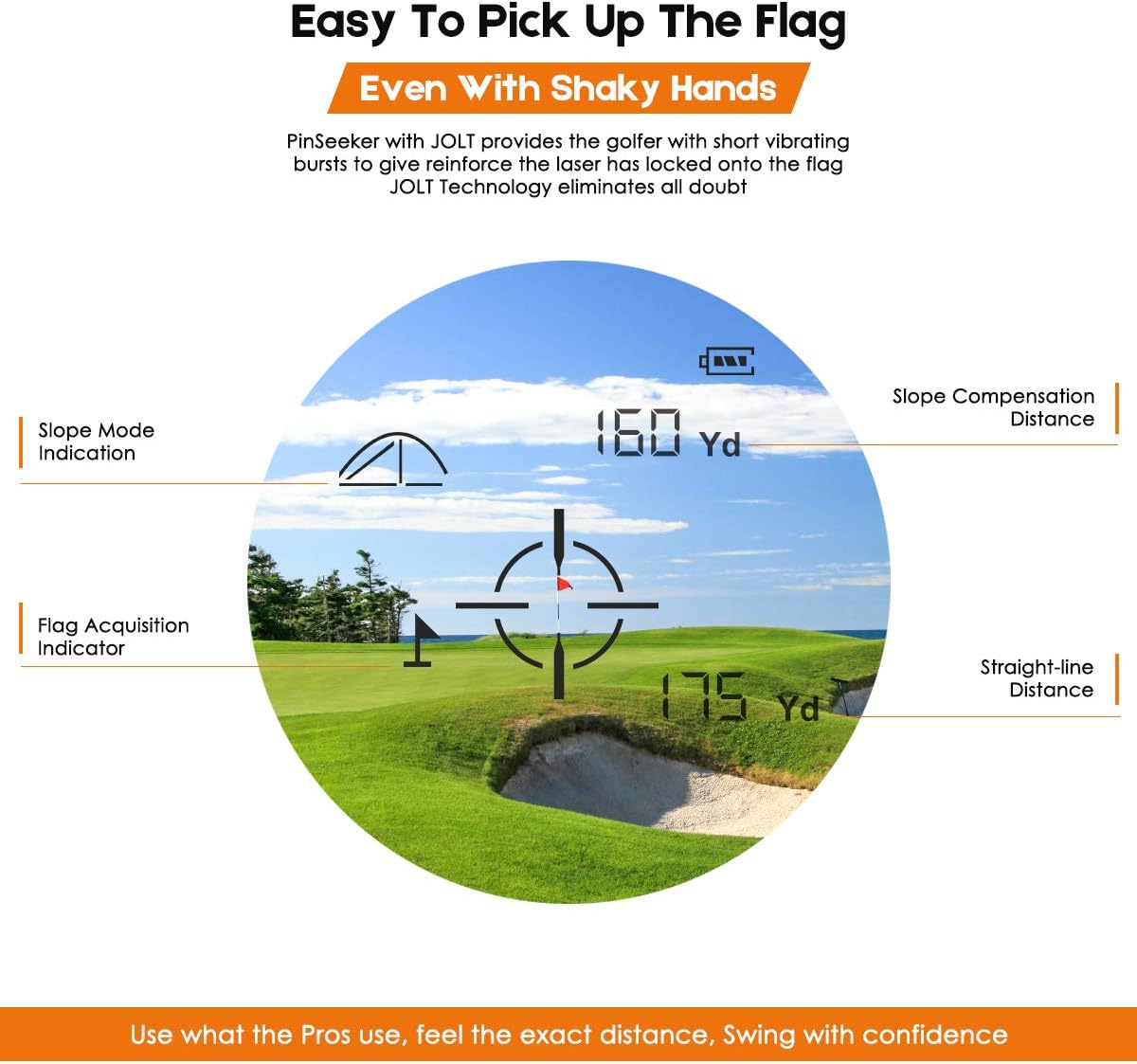 Rangefinder Golf 656 Yards Rangefinder with Flag-Lock, 6X Magnification,Vibration,Distance Measurement,The Most Suitable Gift for golfers - Image 3