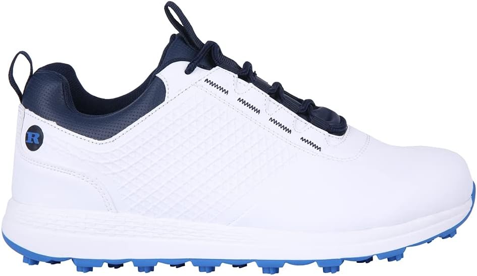 Golf Accubar Mens Golf Shoes, White/Blue, Size 8 - Image 2