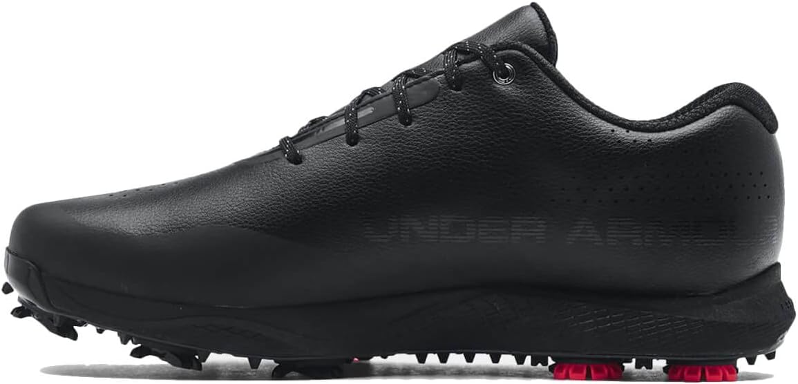 Under Armour Mens Charged Draw Spiked Golf Shoes - Black/Mod Grey - UK 9.5 - Image 4