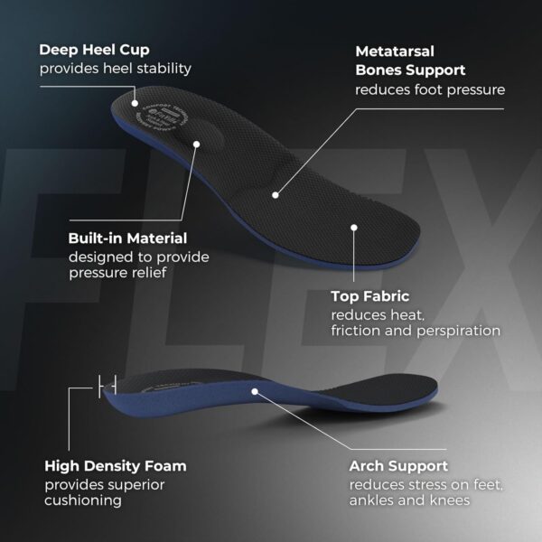 FitVille Men's Waterproof Golf Shoes Extra Wide Fit Professional Spiked Golf Shoes Non Slip Outdoor Casual Trainers - Image 7