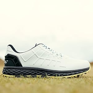 Stromberg Razor White Spikeless Golf Shoes
