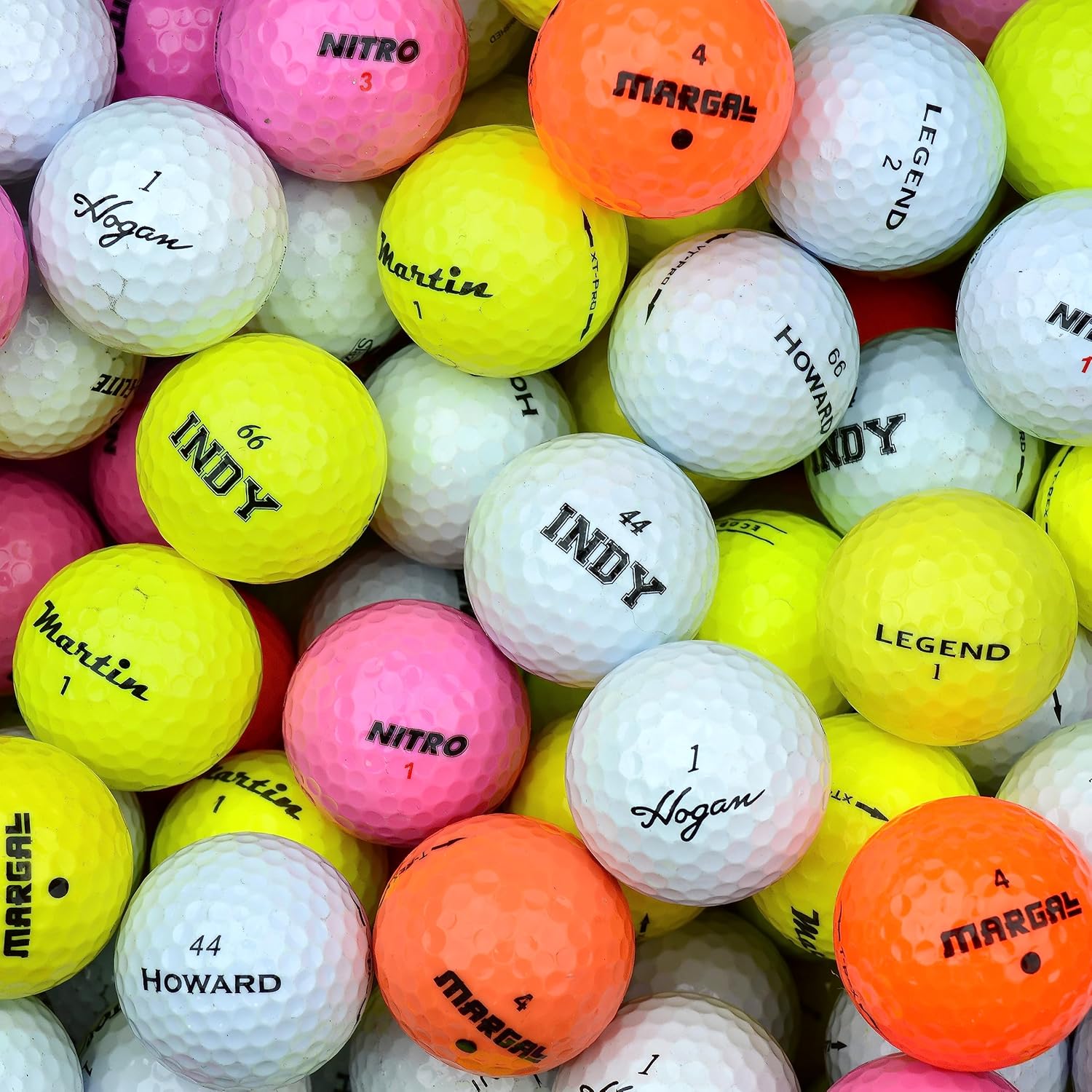 24 Mixed Golf Balls with Carry Bag | Mixed Golf Balls | Ideal for Practice and Play | Golf Ball Assortment | Convenient Carry Bag Included