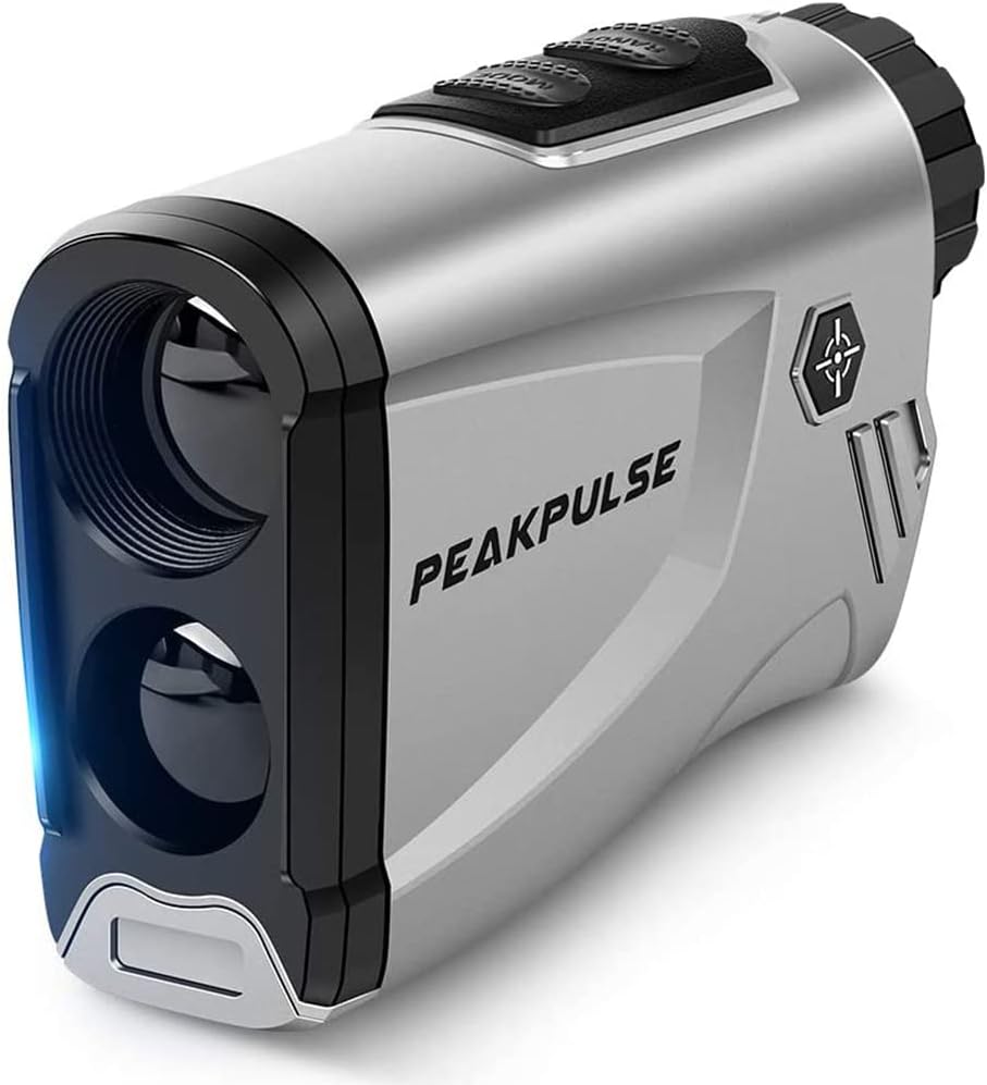 Golf Range Finder,PeakPulse LC600AG Rangefinder Golf 600 Yards Rangefinder with Slope Compensation,Flag-Lock,6X magnification,Continuous Measurement,3 Modes, for Golfers