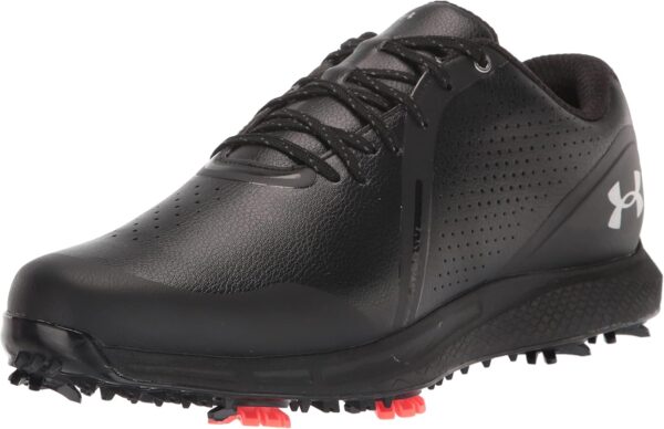 Under Armour Mens Charged Draw Spiked Golf Shoes - Black/Mod Grey - UK 9.5