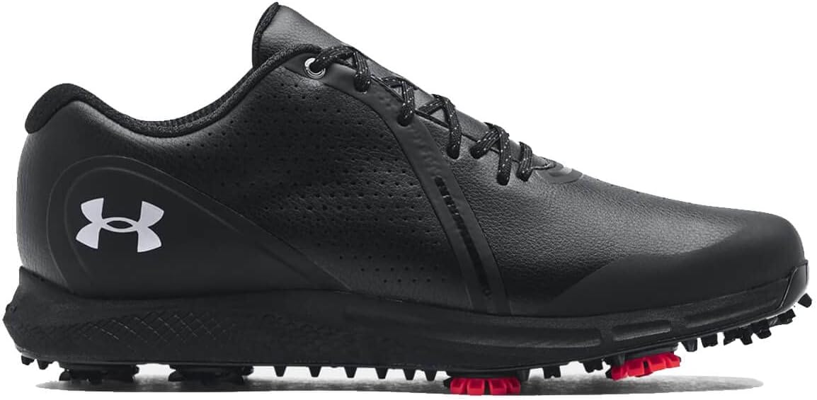 Under Armour Mens Charged Draw Spiked Golf Shoes - Black/Mod Grey - UK 9.5 - Image 2