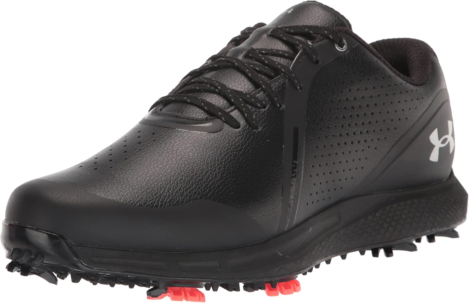 Under Armour Mens Charged Draw Spiked Golf Shoes - Black/Mod Grey - UK 9.5
