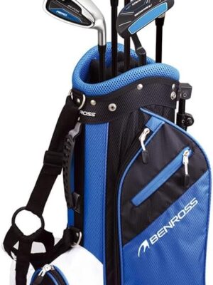 Benross Kids/Junior Aero Blue 55" - 61" Golf Package Set - Driver - Hybrid - 7 Iron - Wedge - Putter - Waterproof Carry Bag - Kids Golf Package Set