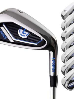 LAZRUS GOLF Premium Golf Irons Individual or Golf Irons Set for Men (4,5,6,7,8,9,PW) or Driving Irons (2&3) Right or Left Hand Steel Shaft Regular Flex Golf Clubs