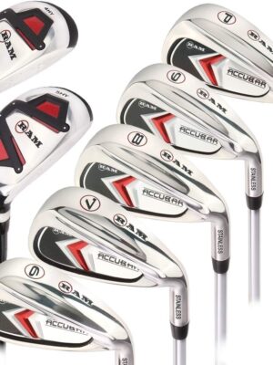 Ram Golf Accubar Mens Golf Right Hand Clubs Iron Set 6-7-8-9-PW with Hybrids 24° and 27°